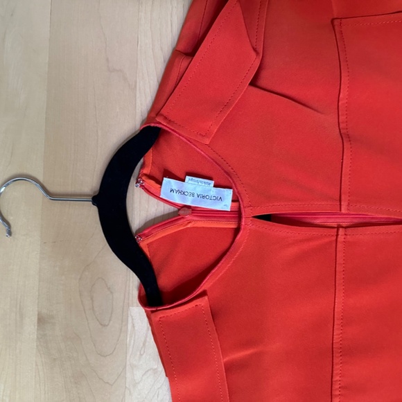 Victoria Beckham Orange Midi Dress - Picture 2 of 5